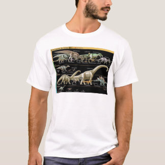 Camiseta Linha do tempo da biologia dos dinossauros