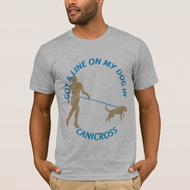 Camiseta Linha em Meu Cachorro em Canicross (Frente)