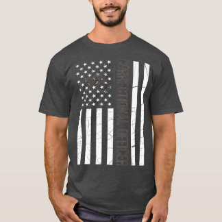 Camiseta Linha fina de Cinzas CO American Flag Premium
