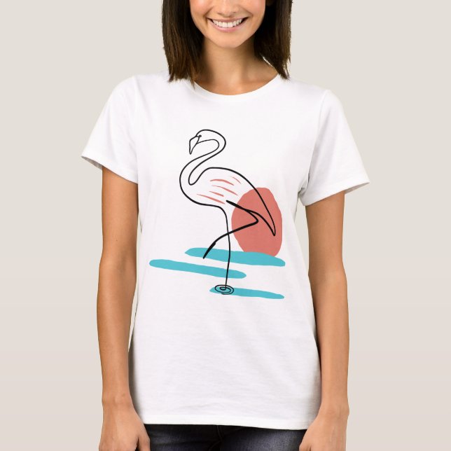 Camiseta Linha Flamingo 1 (Frente)