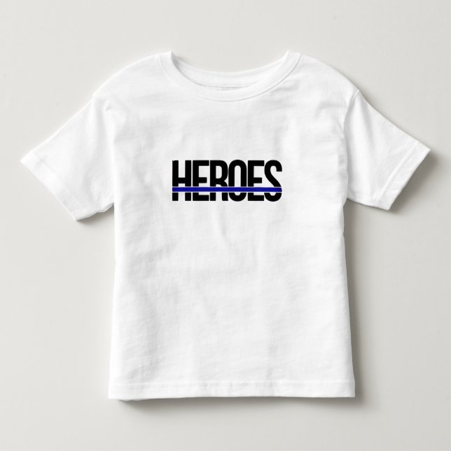 Camiseta linha herói dos miúdos azul (Frente)