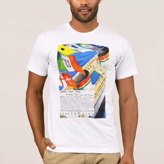 Camiseta Linha italiana ~ sob esta bandeira (Frente)
