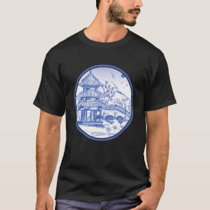 Camiseta Linha Jardim Japonês Japão Templo Estética Japones
