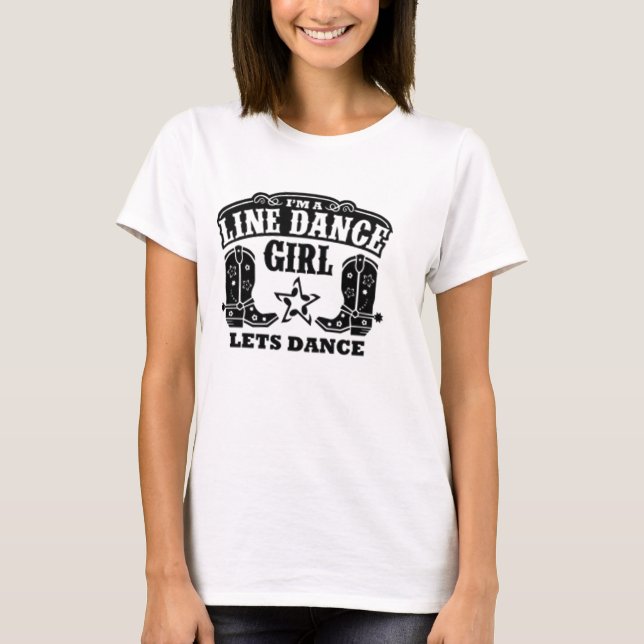 Camiseta Linha menina da dança (Frente)