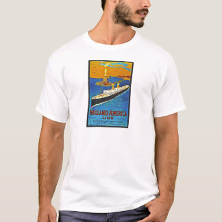 Camiseta Linha poster de Holland América das viagens