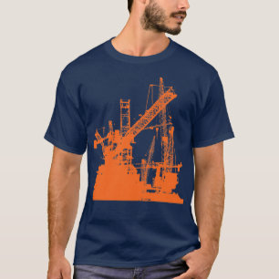 Camiseta Linha Skyline do Operador de Construção de Cargu