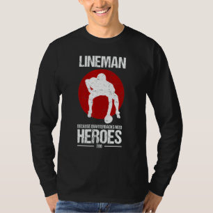 Camiseta Linhador de Futebol Americano Porque os Quarterbac