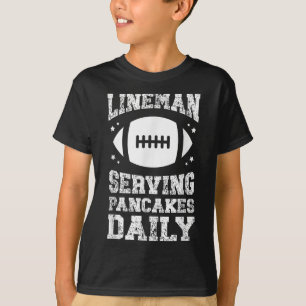 Camiseta Linhador de Futebol Americano Servindo Panquecas L