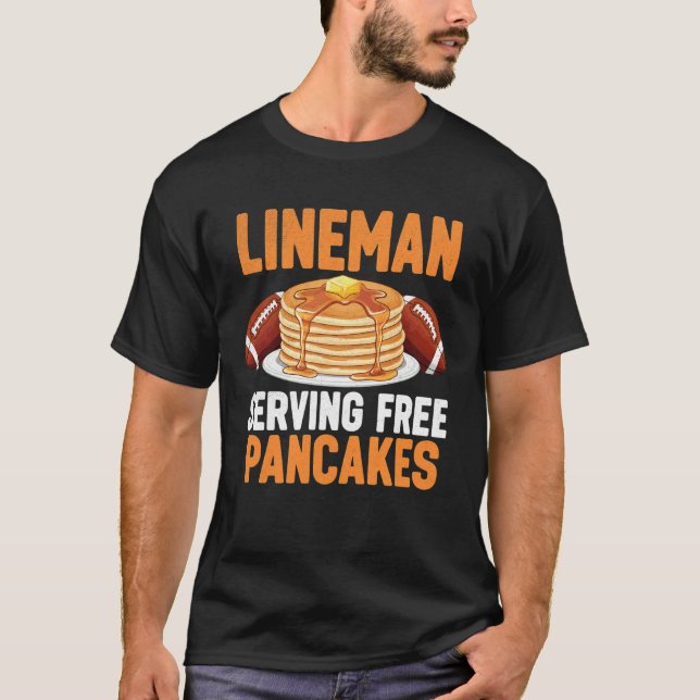 Camiseta Linhão Servindo Panquecas Futebol Engraçado (Frente)
