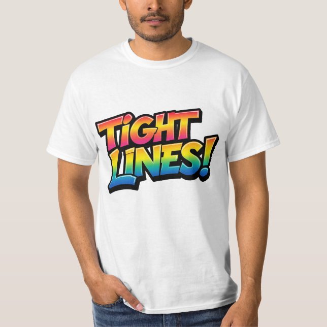 Camiseta Linhas Apertadas Gradiente Arco-íris Presente Dive (Frente)