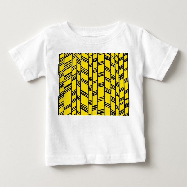 Camiseta Linhas Art Déco Amarelas (Frente)