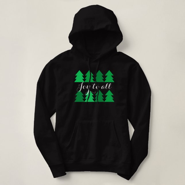 Camiseta Linhas bonitas de Árvores de Natal Verdes Alegrem  (Frente do Design)