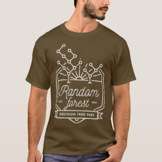 Camiseta Linhas brancas de floresta aleatória