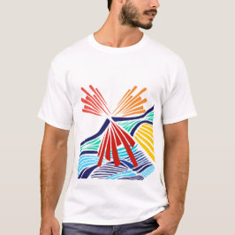 Camiseta Linhas Coloridas Abstratas  | Geom Moder