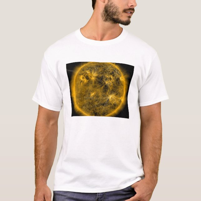 Camiseta Linhas de campo magnético no Sol (Frente)