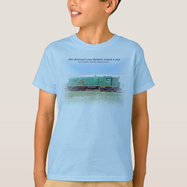 Camiseta Linhas de estrada de ferro Baldwin de SMS AS616 # (Frente)