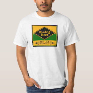Camiseta Linhas de estrada de ferro da leitura, linha