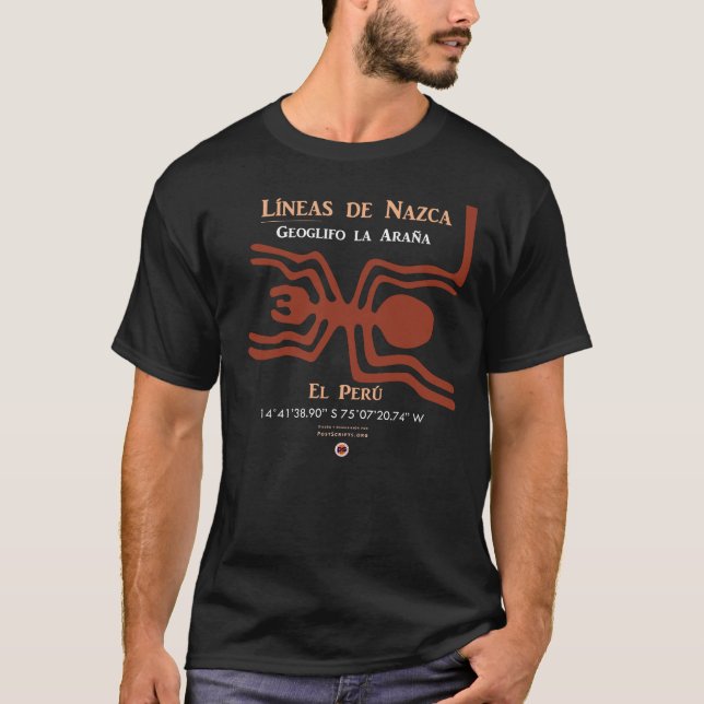 Camiseta Linhas de Nazca - aranha (Frente)