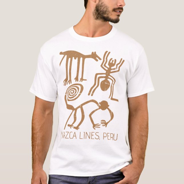 Camiseta Linhas de Nazca, Peru Alienígenas (Frente)