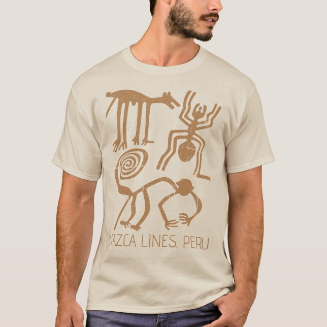 Camiseta Linhas de Nazca, Peru Alienígenas (Frente)