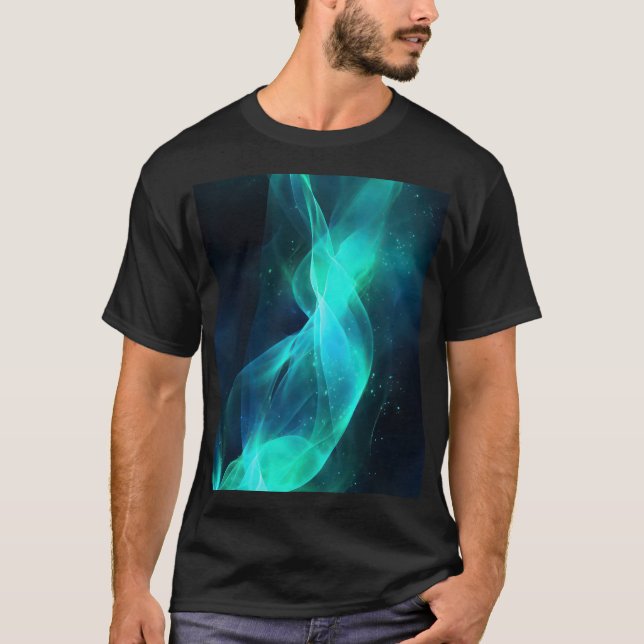 Camiseta Linhas de ondas verdes com pontos (Frente)