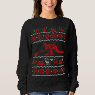 Camiseta Linhas De Pedras Curvas Curler E Equipe De Curling