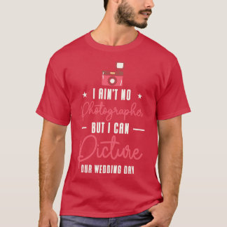 Camiseta Linhas de Separação do Dia de Casamento Romance da