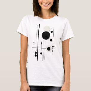 Camiseta Linhas de Sinfonia do Círculo Geométrico Minimalis