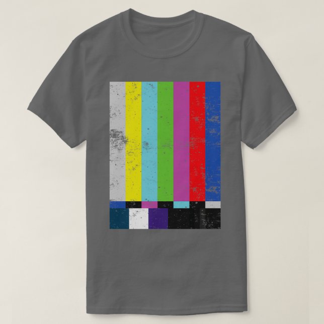 Camiseta Linhas de teste de TV (Frente do Design)