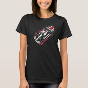 Camiseta Linhas de Velocidade de Carro de Corrida de Fórmul