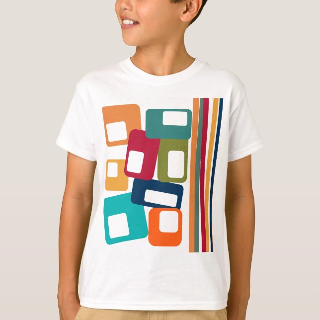 Camiseta Linhas e Retângulos (Frente)