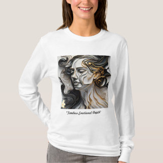 Camiseta "Linhas Emotivas de Dourado"
