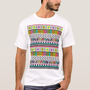 Camiseta Linhas Geométricas Brilhantes: Abstrato sem costur