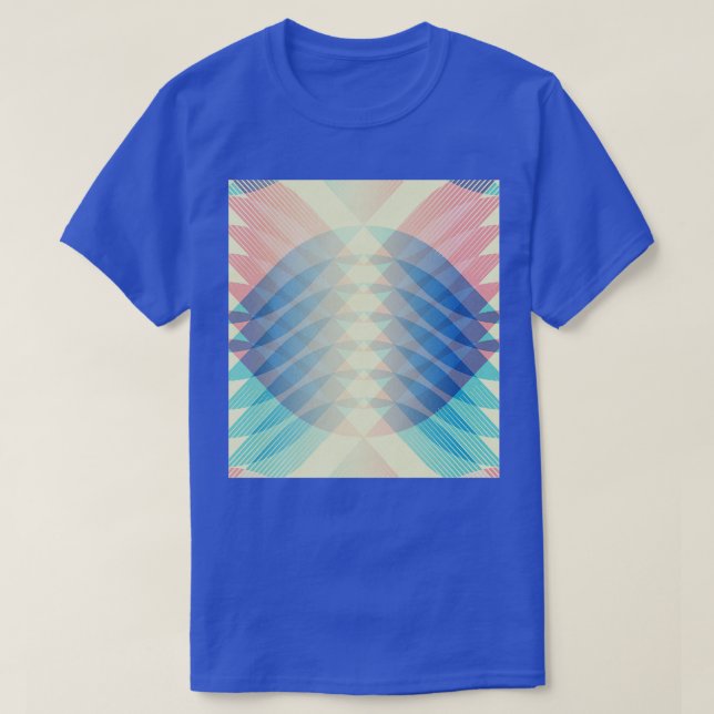 Camiseta Linhas Geométricas de Abstrato Retrotraçar Formas  (Frente do Design)