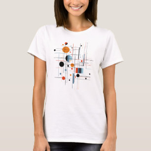 Camiseta Linhas Modernas Minimalistas Geométricas Abstratas