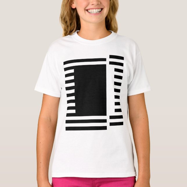 Camiseta linhas negrito quadrado (Frente)
