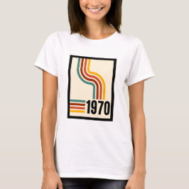 Camiseta Linhas Negrito Retroativas de 1970 - Arte de Retor