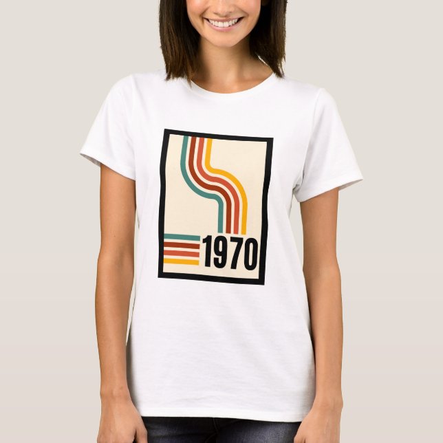 Camiseta Linhas Negrito Retroativas de 1970 - Arte de Retor (Frente)