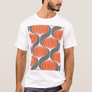 Camiseta Linhas onduladas: padrão geométrico de colheita.