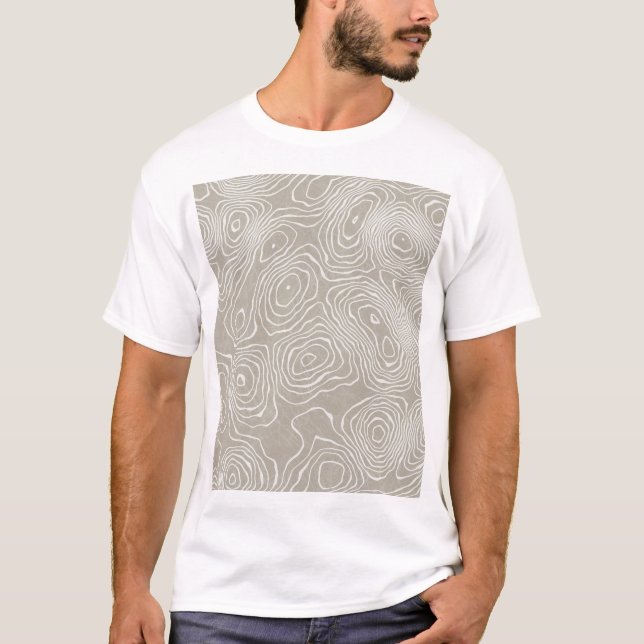 Camiseta Linhas Terrestres Topográficas: Mapa Orgânico (Frente)