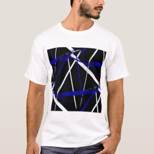 Camiseta Linhas transversais sem emenda do azul marinho de