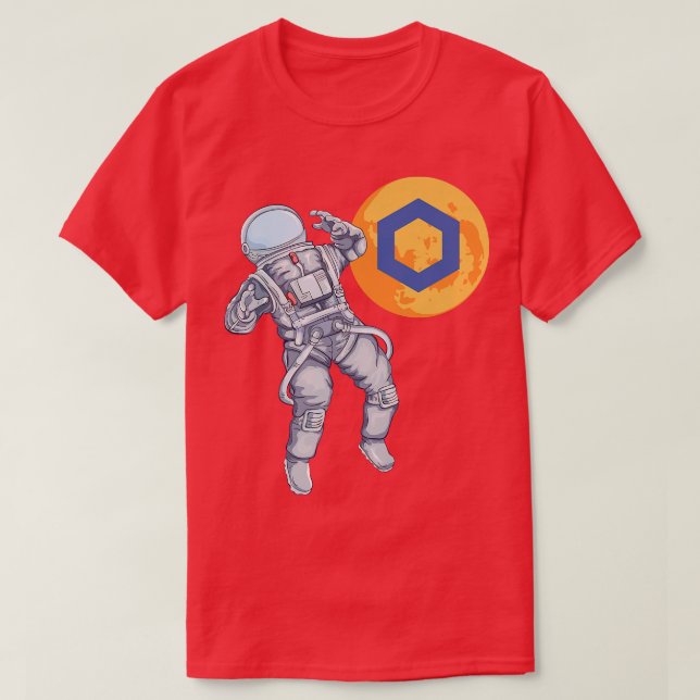 Camiseta LINK Crypto Blockchain Chainlink Cryptocurrency As (Frente do Design)