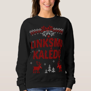 Camiseta Linksmu Kaledu Lituano - Presente de Natal Feliz