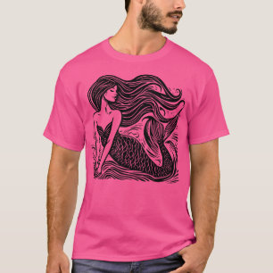 Camiseta Linocut Mermaid