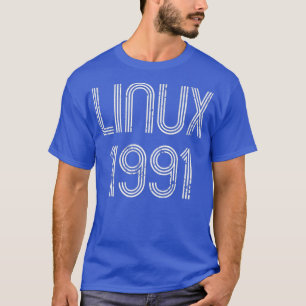 Camiseta Linu 1991 para Geeks de software livre desprocessa