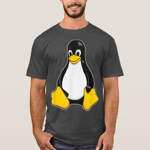 Camiseta Linu Mascot Tu, o Penguin Enhanced Black Gift