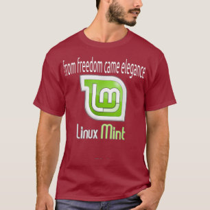 Camiseta Linu Mint w slogan Da liberdade veio elegância