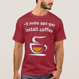 Camiseta Linu Sudo AptGet Instalar Presentes De Nerd De Gee