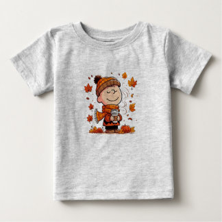 Camiseta Linus Pumpkin Bonito Cai Bebê Tumulheira e Camis