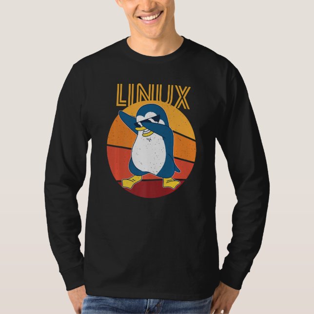 Camiseta Linux Admin Cool Penguin Nerd Informatics Premium (Frente)